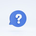 Question mark on bubble speech sign or symbol icon 3d rendering