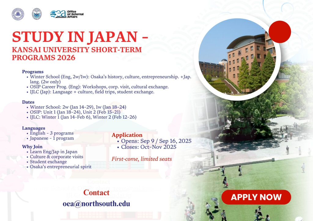 Study in Japan – Kansai University Short-term Programs 2026 - Office of ...