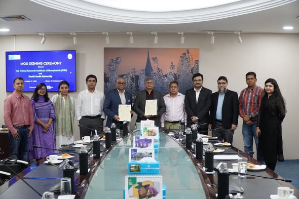 MoU Signing Ceremony between North South University and the Policy Research Institute of Bangladesh (PRI)