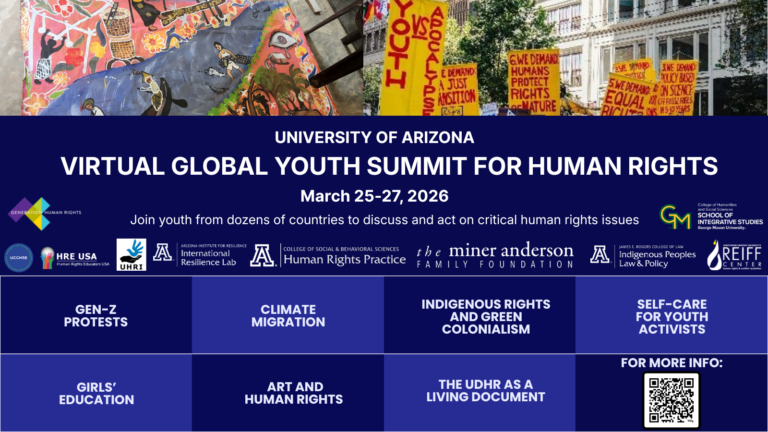 📢 Opportunity for Students: Virtual Global Youth Summit for Human Rights!