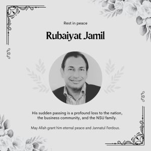 North South University Mourns the Untimely Passing of Our Distinguished Alumnus, Rubaiyat Jamil
